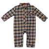 Craftsman Plaid Flannel Romper for Baby Boys