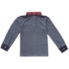 Navy Collared Long Sleeve French Terry Polo for Boys