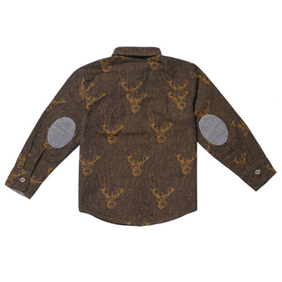 Elk Lodge Printed Shirt for Boys