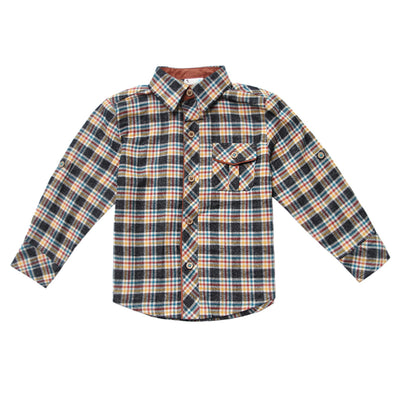 Craftsman Flannel Roll-up Sleeve Shirt for Boys