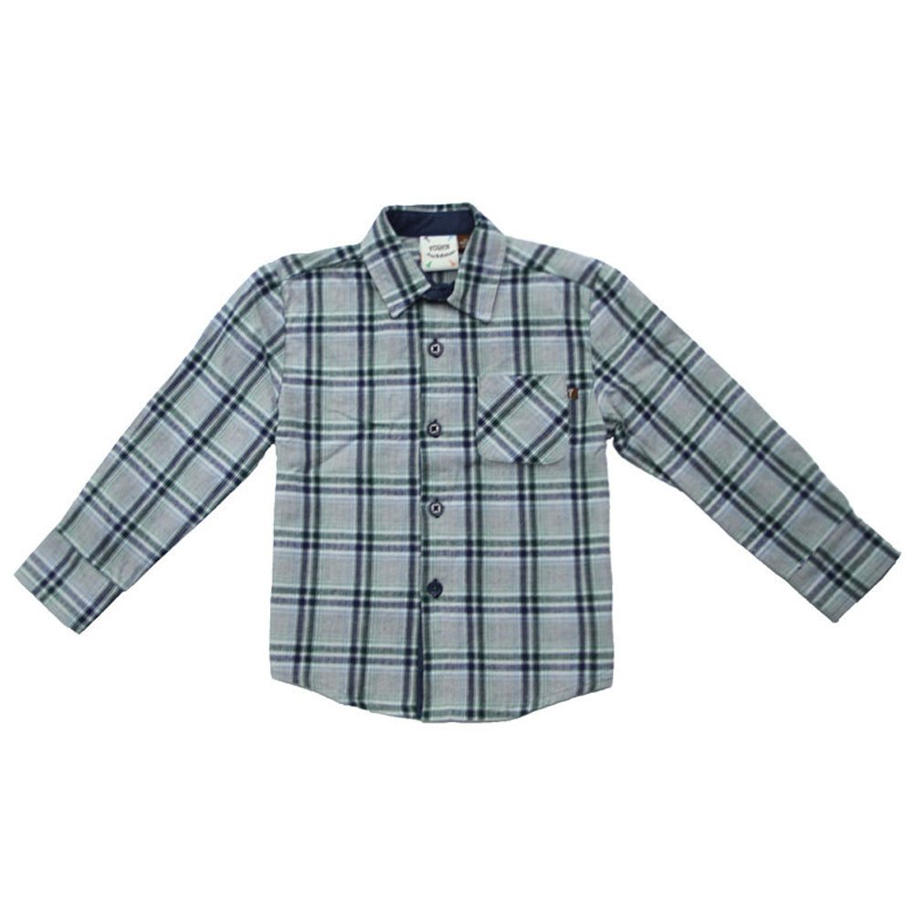 Nailhead Plaid Shirt for Boys