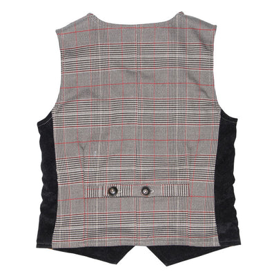 Manchester Plaid and Corduroy Reversible Vest for Boys