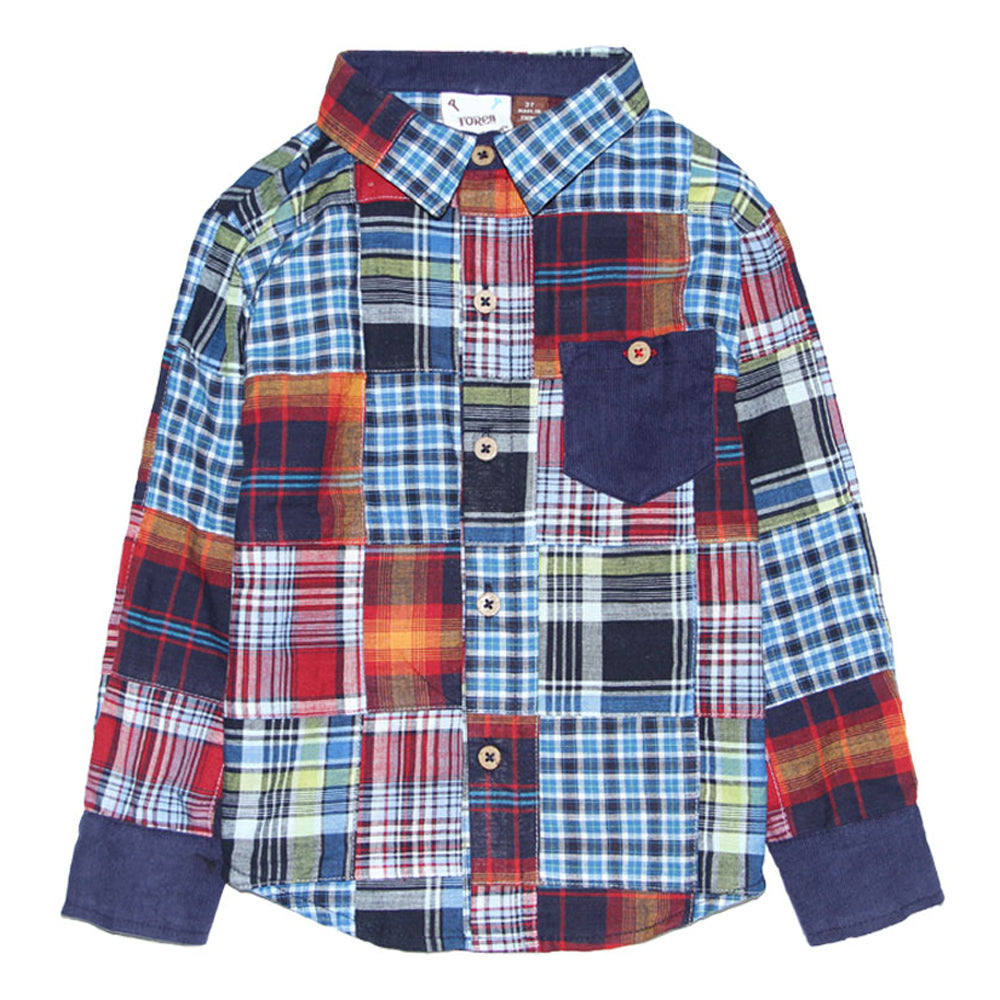 Madras Plaid Shirt for Boys