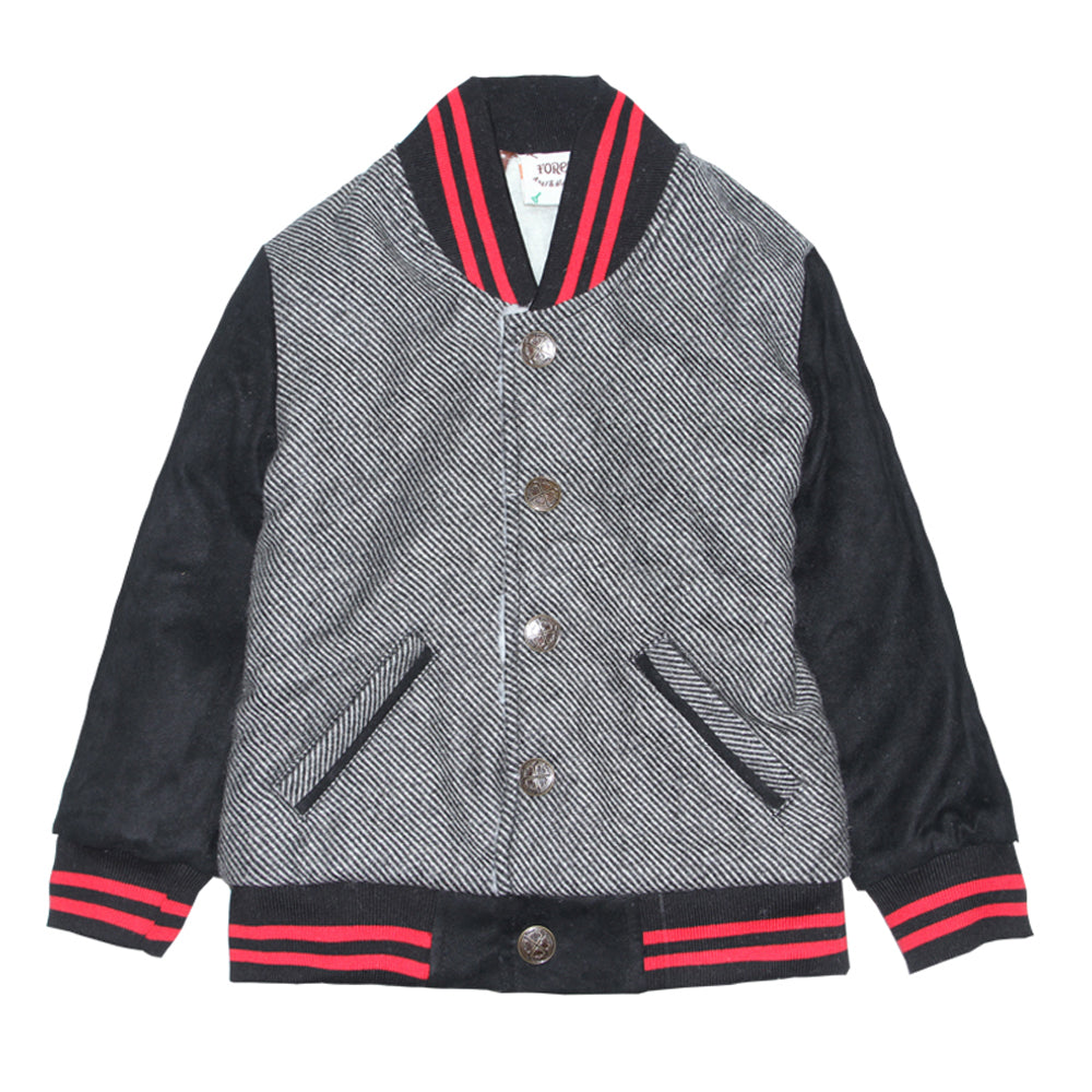 The Letterman Tweed and Suede Jacket for Boys