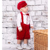 Baby Boys Red Velvet Suit Set