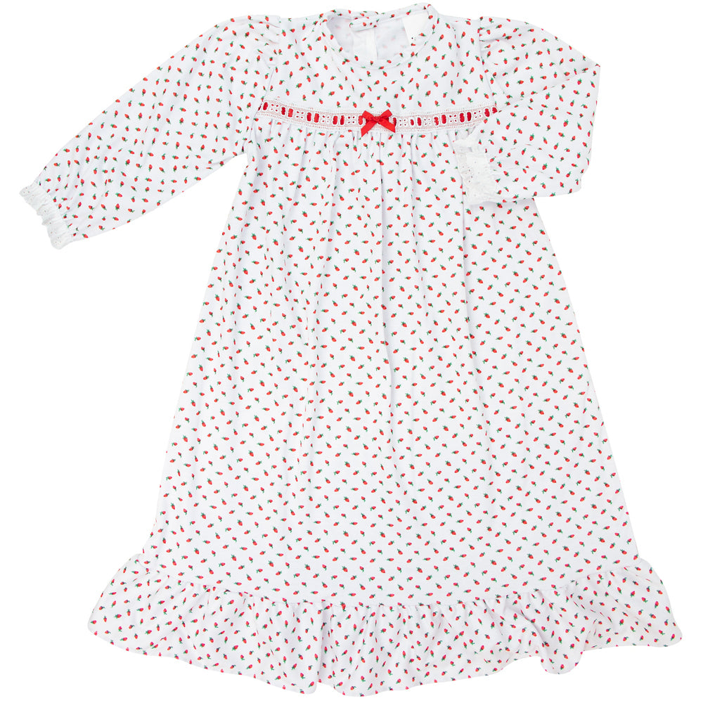 Red Rosebud Long Sleeve Night Gown - Best Dressed Tot - Baby and Children's  Boutique