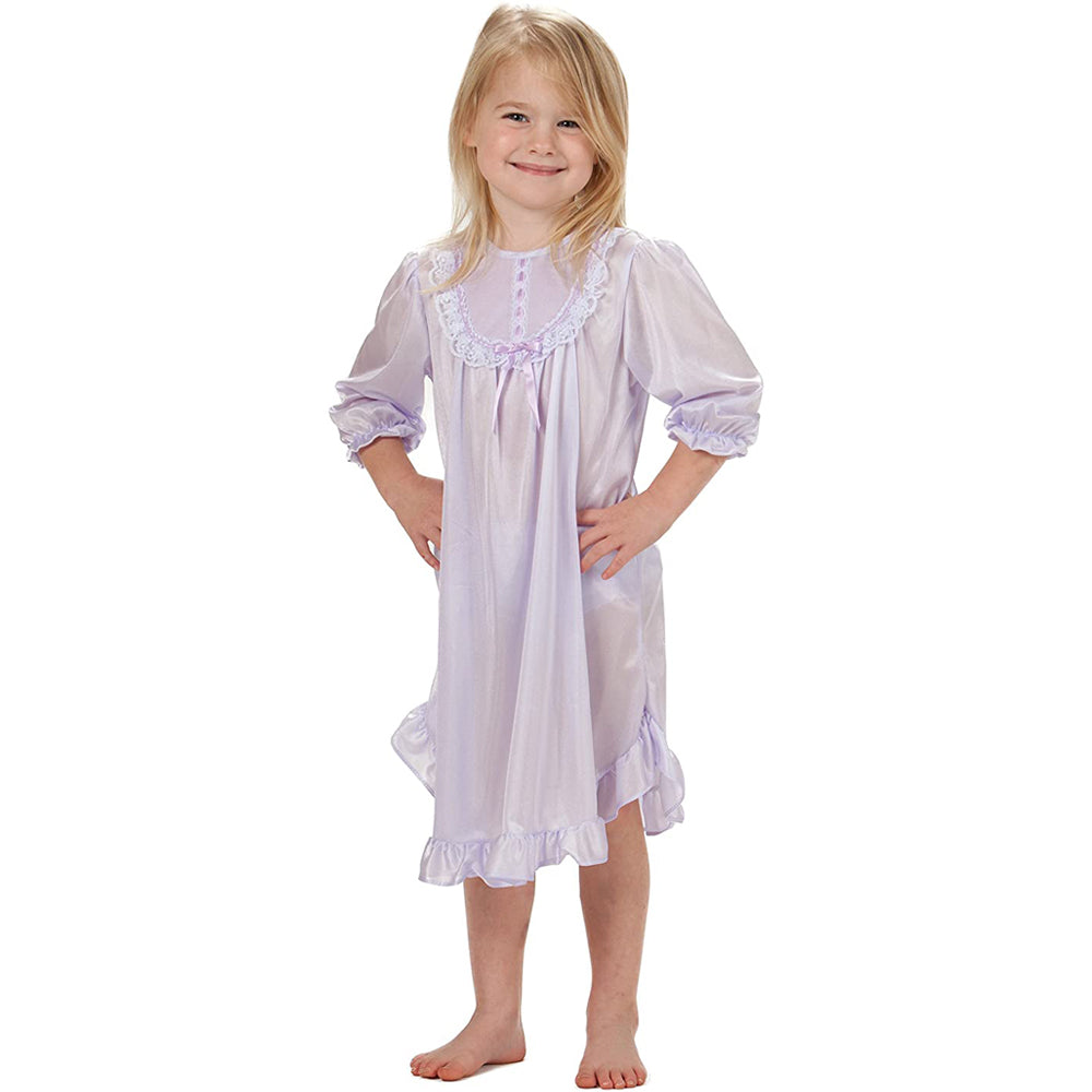 Lilac Traditional Long Sleeve Night Gown - Best Dressed Tot - Baby and  Children's Boutique