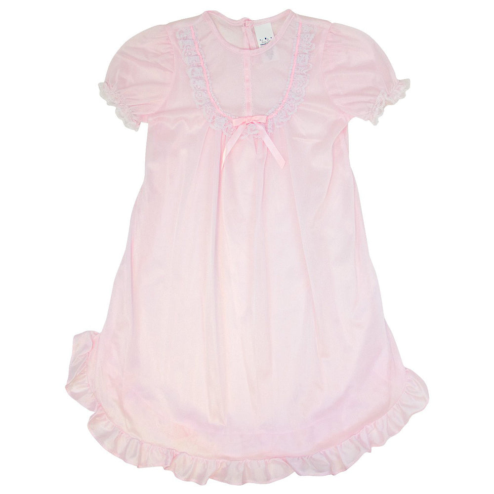 Pink Traditional Short Sleeve Night Gown - Best Dressed Tot - Baby