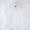 Picot Lace Trim Blouse