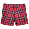 Girls Red Tartan Shorts