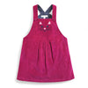 Raspberry Cat Cord Dungaree Dress