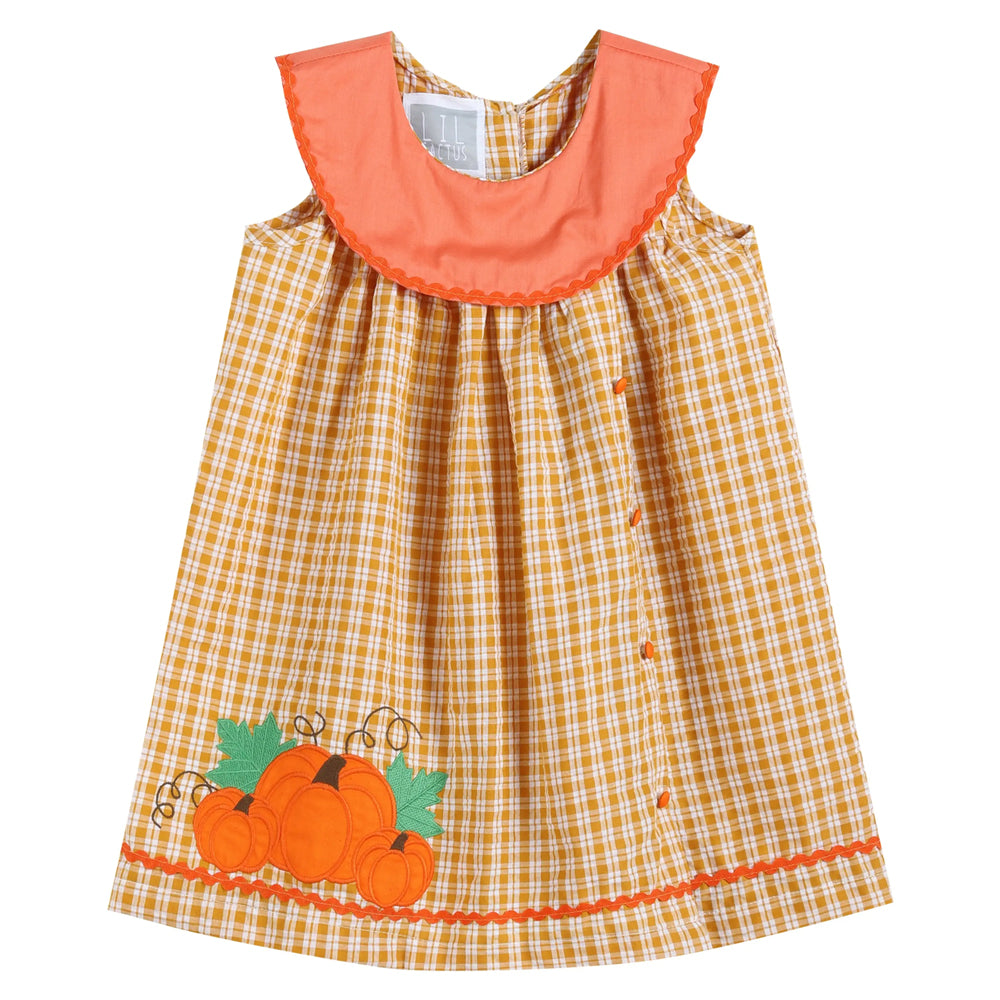 Pumpkin Applique Dress