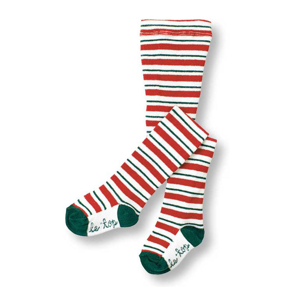Girls Red, Green and White Striped Holiday Tights - Best Dressed Tot - Baby  and Children's Boutique