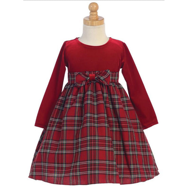 Red Velvet Holiday Dress & Plaid Skirt - Best Dressed Tot - Baby and ...