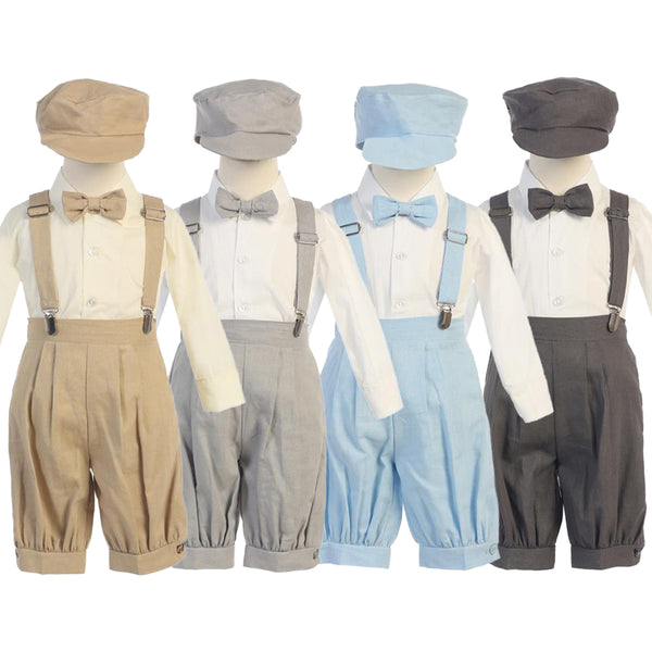 Easter Outfit Baby Boy with Tan Suspenders and Argyle Bow Tie – Test