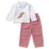 Toddler Boys Santa Applique Pant Set