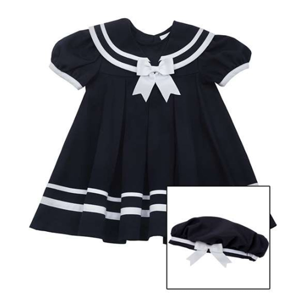 Baby girl sailor 2025 dress and hat