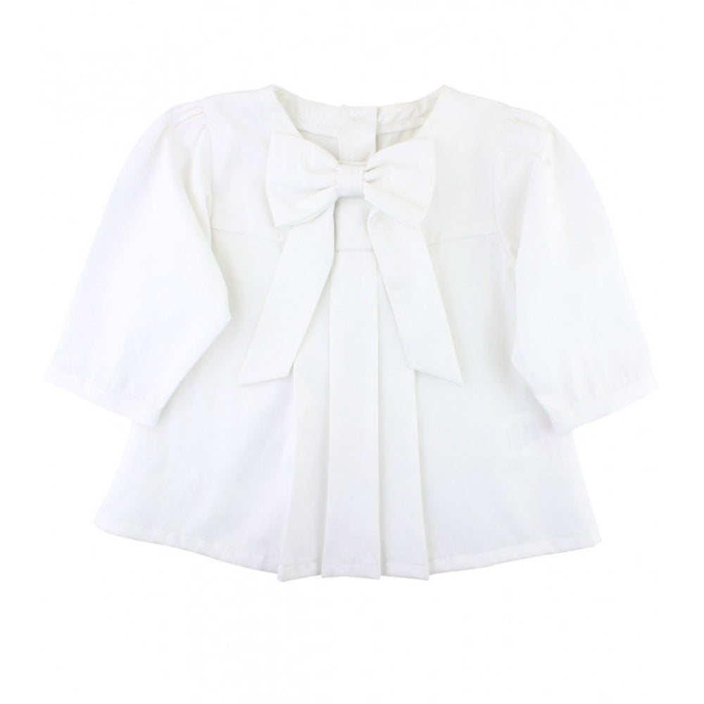 White Sateen Bow Top